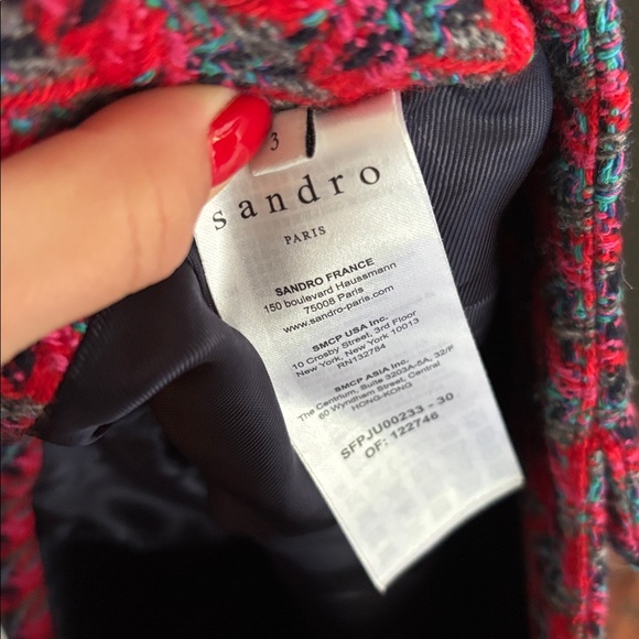 Sandro Paris Efira Button-Detailed Tweed Mini Skirt | Like New - Picture 11 of 12